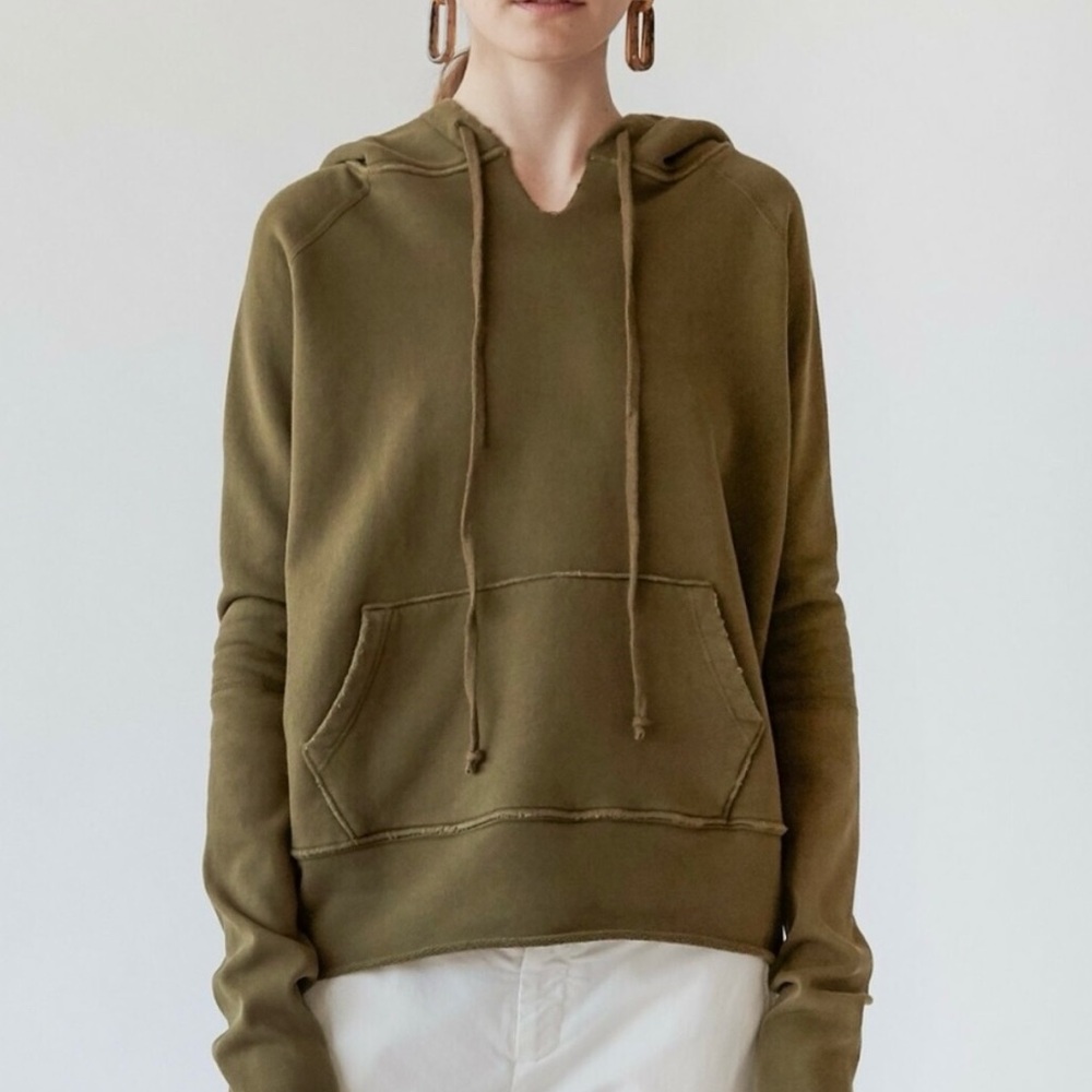 Nili Lotan Janie Hoodie Army Green XS